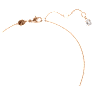 Hyperbola pendant, Crystal pearl, Heart, White, Rose gold-tone plated - Swarovski, 5680402