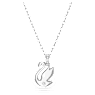 Swarovski Iconic Swan จี้สร้อยคอ, หงส์, ขนาดเล็ก, น้ำเงิน, เคลือบโรเดียม - Swarovski, 5680422