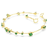 Bracelet-jonc Constella, Diverses tailles rondes, Vert, Placage de ton or - Swarovski, 5680555
