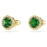 Una Angelic stud earrings, Round cut, Green, Gold-tone plated - Swarovski, 5680562