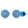 Lucent stud earrings, Pavé, Ball, Blue, Blue finish - Swarovski, 5680693