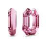 Lucent hoop earrings, Octagon shape, Small, Pink - Swarovski, 5680783