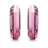 Lucent hoop earrings, Octagon shape, Small, Pink - Swarovski, 5680783