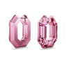 Lucent hoop earrings, Octagon shape, Small, Pink - Swarovski, 5680783