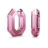 Lucent hoop earrings, Octagon shape, Small, Pink - Swarovski, 5680783