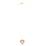 Pendente Hyperbola, Taglio Octagon, Crystal Pearl, Cuore, Rosa, Placcato color oro - Swarovski, 5680784