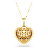 Pendente Hyperbola, Taglio Octagon, Crystal Pearl, Cuore, Rosa, Placcato color oro - Swarovski, 5680784
