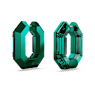 Lucent hoop earrings, Octagon shape, Small, Green - Swarovski, 5680786