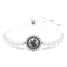 Swan bracelet, Crystal pearl, Swan, Grey, Rhodium plated - Swarovski, 5680851