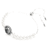 Swan bracelet, Crystal pearl, Swan, Grey, Rhodium plated - Swarovski, 5680851