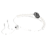 Swan bracelet, Crystal pearl, Swan, Grey, Rhodium plated - Swarovski, 5680851