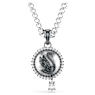 Swan pendant, Crystal pearl, Swan, Grey, Rhodium plated - Swarovski, 5680868