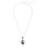 Swan medál, Kristálygyöngy, Hattyú, Szürke, Ródium bevonattal - Swarovski, 5680868
