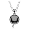 Swan pendant, Crystal pearl, Swan, Grey, Rhodium plated - Swarovski, 5680868