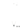Swan set, Crystal pearl, Swan, Grey, Rhodium plated - Swarovski, 5680875