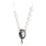 Swan Set, Kristallperle, Schwan, Grau, Rhodiniert - Swarovski, 5680875