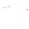 Idyllia pendant, Flower, Pink, Rhodium plated - Swarovski, 5680910