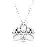 Idyllia pendant, Flower, Pink, Rhodium plated - Swarovski, 5680910
