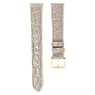 Horlogebandje, 16 mm breed, Leer met stiksels, Beige, Roségoudkleurige afwerking - Swarovski, 5680994