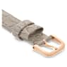 Horlogebandje, 16 mm breed, Leer met stiksels, Beige, Roségoudkleurige afwerking - Swarovski, 5680994