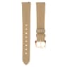 Horlogebandje, 16 mm breed, Leer met stiksels, Beige, Roségoudkleurige afwerking - Swarovski, 5680994
