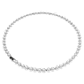 Una Angelic Tennis necklace, Round cut, Long, White, Ruthenium plated - Swarovski, 5681057