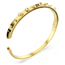 Numina Armreif, Gemischte Rundschliffe, Weiß, Goldlegierungsschicht - Swarovski, 5681452