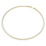 Matrix Tennis necklace, Round cut, White, Gold-tone plated - Swarovski, 5681795