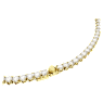 Matrix Tennis necklace, Round cut, White, Gold-tone plated - Swarovski, 5681795
