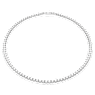 Matrix Tennis necklace, Round cut, White, Rhodium plated - Swarovski, 5681796