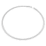 Matrix Tennis necklace, Round cut, White, Rhodium plated - Swarovski, 5681796