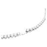 Matrix Tennis necklace, Round cut, White, Rhodium plated - Swarovski, 5681796
