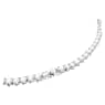 Matrix Tennis necklace, Round cut, White, Rhodium plated - Swarovski, 5681796
