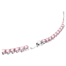 Matrix Tennis necklace, Round cut, Pink, Rhodium plated - Swarovski, 5681800