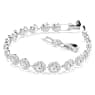 Una Tennis 브레이슬릿, 라운드 컷, 화이트, 로듐 플래팅 - Swarovski, 5682279