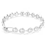 Una Tennis bracelet, Round cut, White, Rhodium plated - Swarovski, 5682279