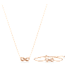 Hyperbola set, Infinity, White, Rose gold-tone plated - Swarovski, 5682483