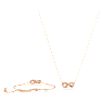 Hyperbola set, Infinity, White, Rose gold-tone plated - Swarovski, 5682483
