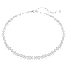 Náhrdelník Imber Tennis, Kulatý výbrus, Bílá, Pokoveno rhodiem - Swarovski, 5682595