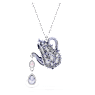 Wisiorek Alice in Wonderland, Dzbanek do herbaty, Fioletowy, Powłoka z rodu - Swarovski, 5682807