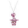 Alice in Wonderland pendant, Cat, Pink, Rhodium plated - Swarovski, 5682809