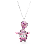 Alice in Wonderland pendant, Cat, Pink, Rhodium plated - Swarovski, 5682809