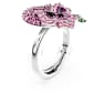 Alice in Wonderland cocktail ring, Flower, Multicolored, Rhodium plated - Swarovski, 5682818