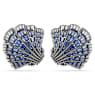 Idyllia clip earrings, Shell, Blue, Mixed metal finish - Swarovski, 5683033