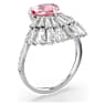 Idyllia cocktail ring, Mixed cuts, Shell, Pink, Rhodium plated - Swarovski, 5683034