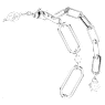 Constella bracelet, White, Rhodium plated - Swarovski, 5683353