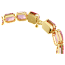 Millenia Tennis Armband, Oktagon-Schliff, Rosa, Goldlegierungsschicht - Swarovski, 5683428