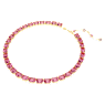 Millenia Tennis necklace, Octagon cut, Pink, Gold-tone plated - Swarovski, 5683429