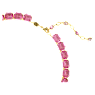 Millenia Tennis necklace, Octagon cut, Pink, Gold-tone plated - Swarovski, 5683429