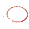Verižica Tennis Millenia, Osmerokotni rez, Roza, PVD zlatega odtenka - Swarovski, 5683429